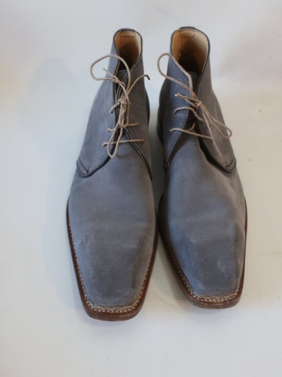Mens Barneys Gray Suede Chukka Boots 12 main image 12